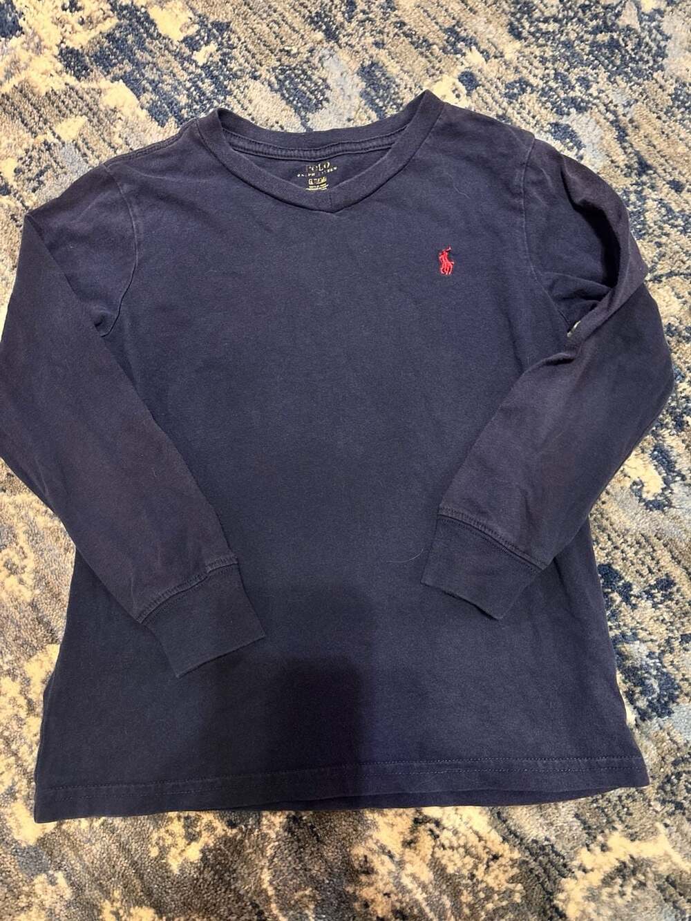 Polo Ralph Lauren Long Sleeve T-Shirt Size 6 Navy Blue